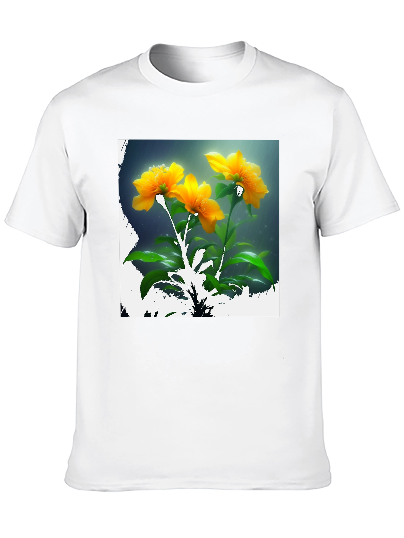 Floral Print Crew Neck T-Shirt