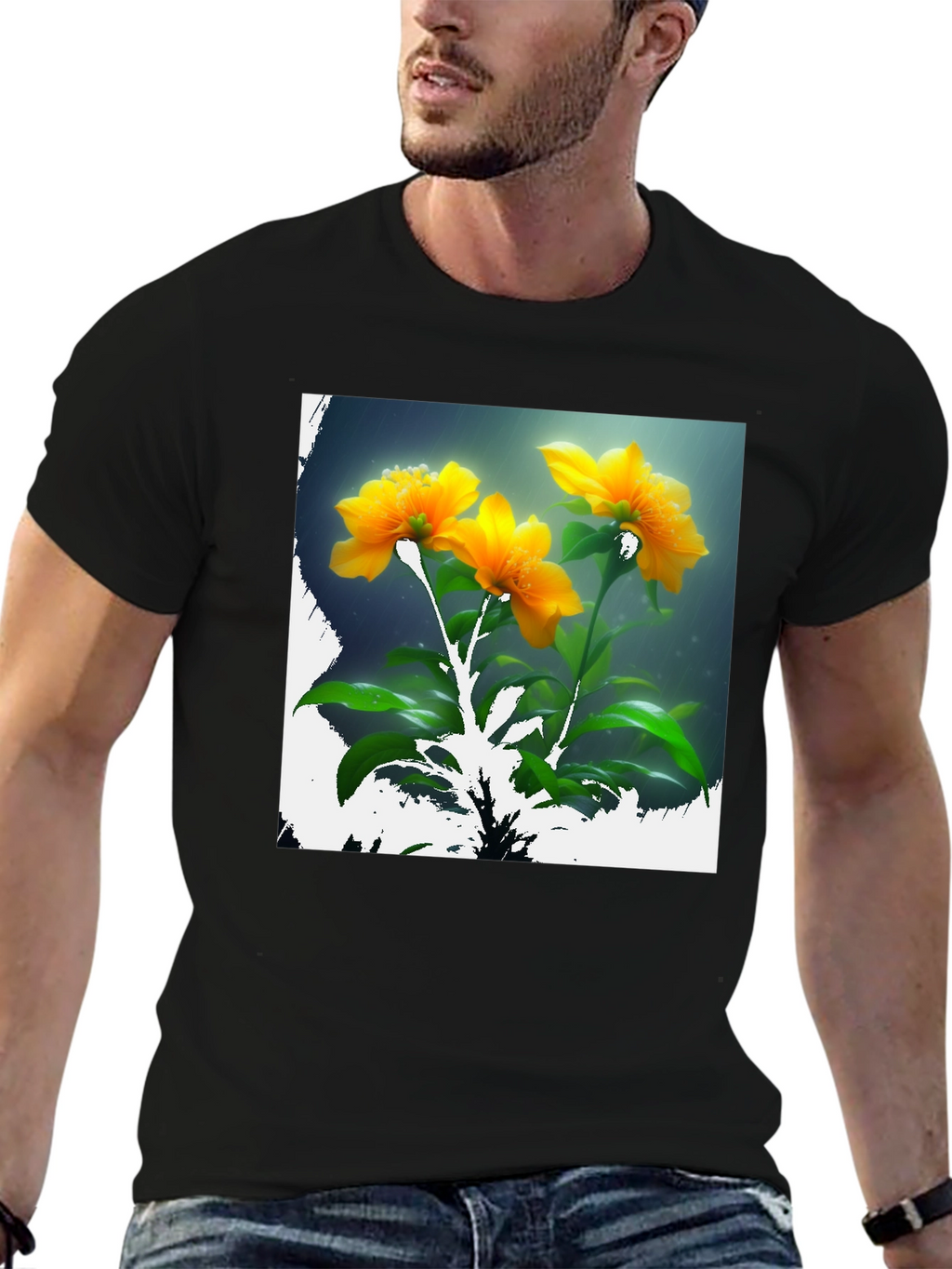 Floral Print Crew Neck T-Shirt