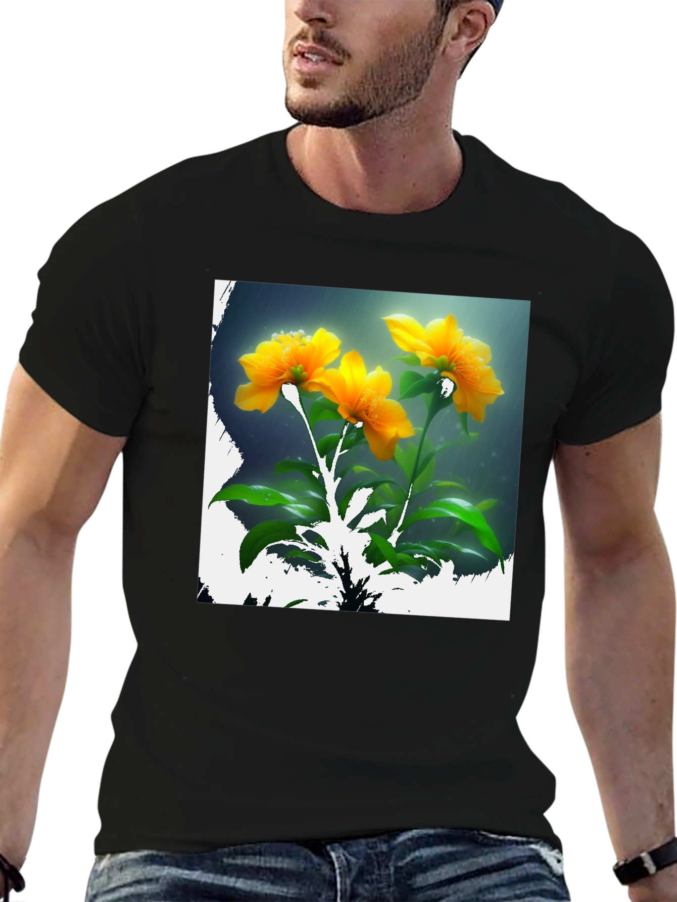 Floral Print Crew Neck T-Shirt
