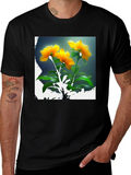 Floral Print Crew Neck T-Shirt