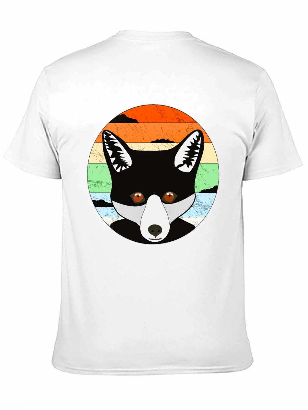Retro Fox Graphic Tee - Unisex Black T-Shirt