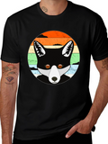 Retro Fox Graphic Tee - Unisex Black T-Shirt