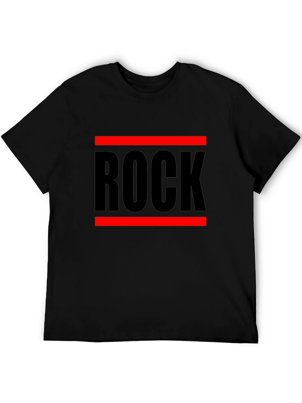 Rock Graphic T-Shirt - Bold Black Cotton Tee