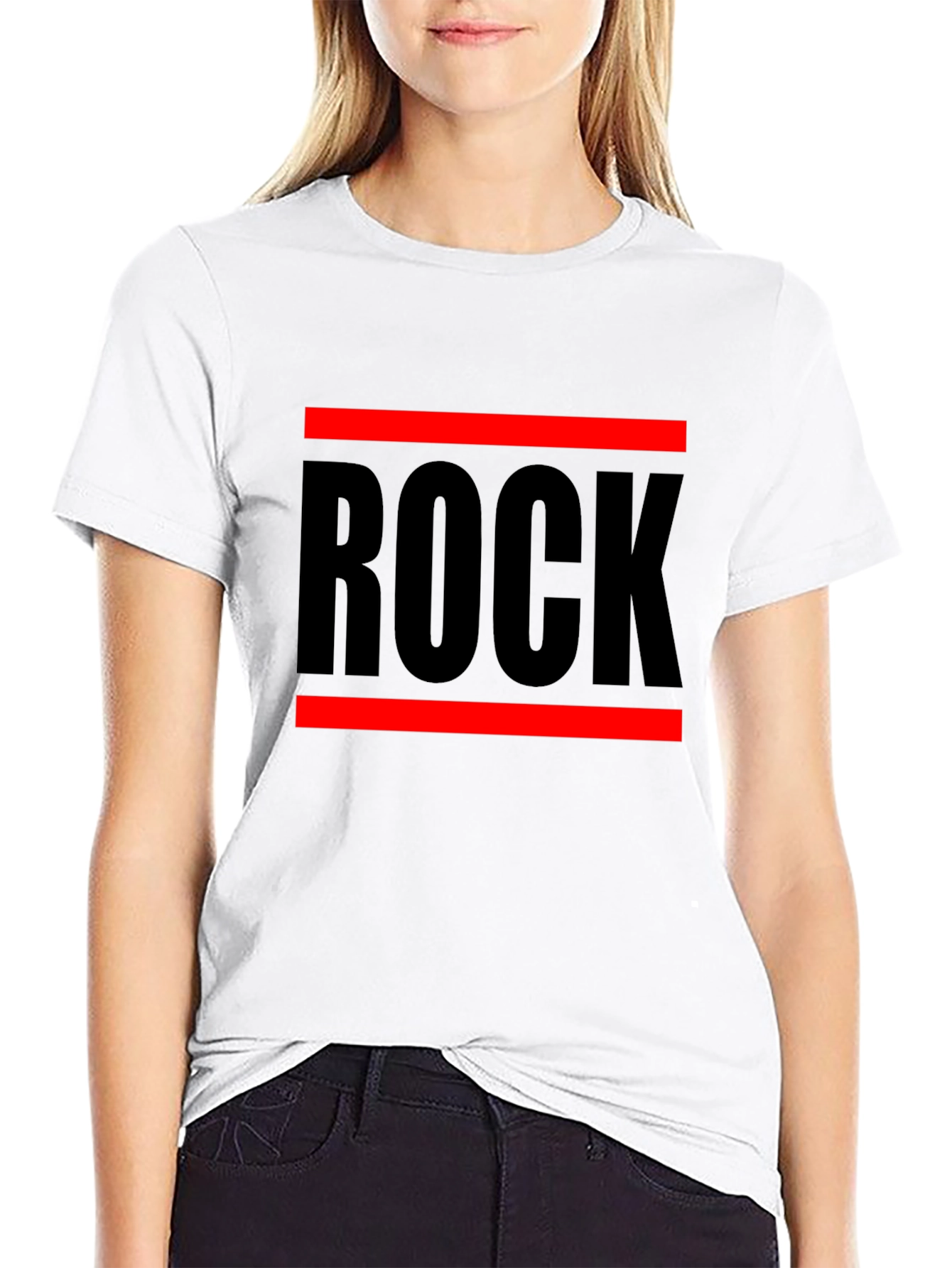 Rock Graphic T-Shirt - Bold Black Cotton Tee