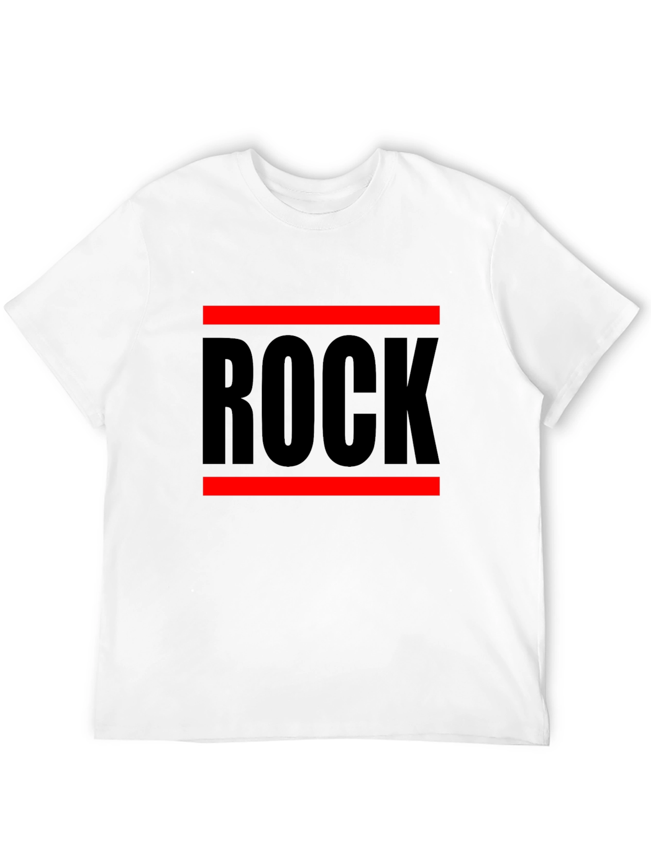 Rock Graphic T-Shirt - Bold Black Cotton Tee