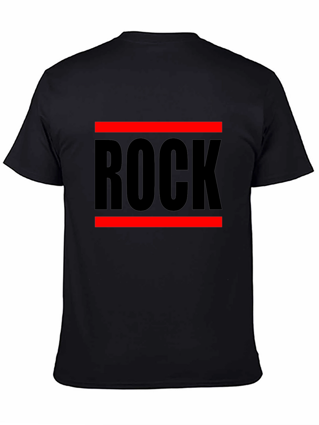Rock Graphic T-Shirt - Bold Black Cotton Tee
