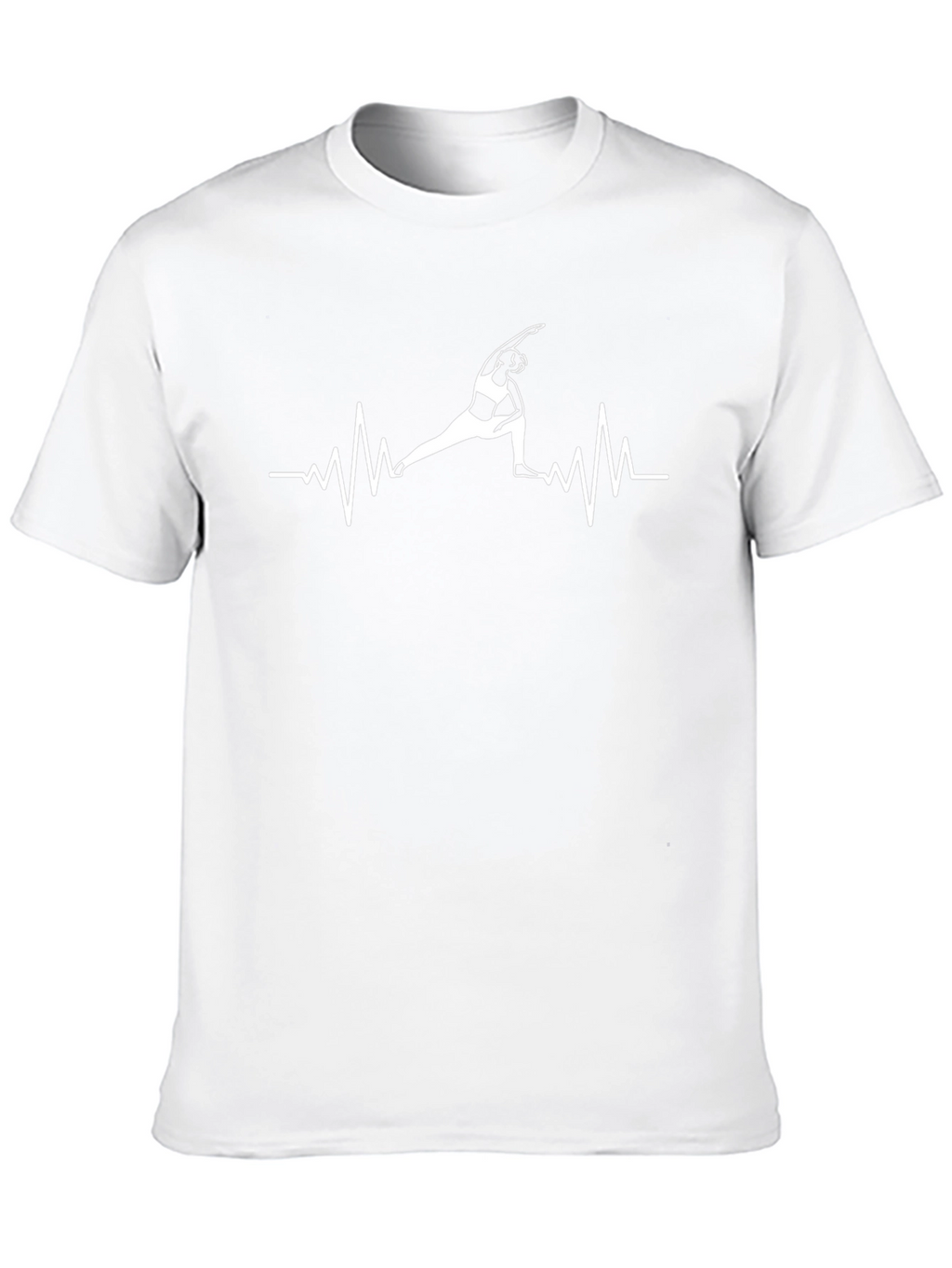 Yoga Heartbeat Graphic Tee - Black Cotton Blend