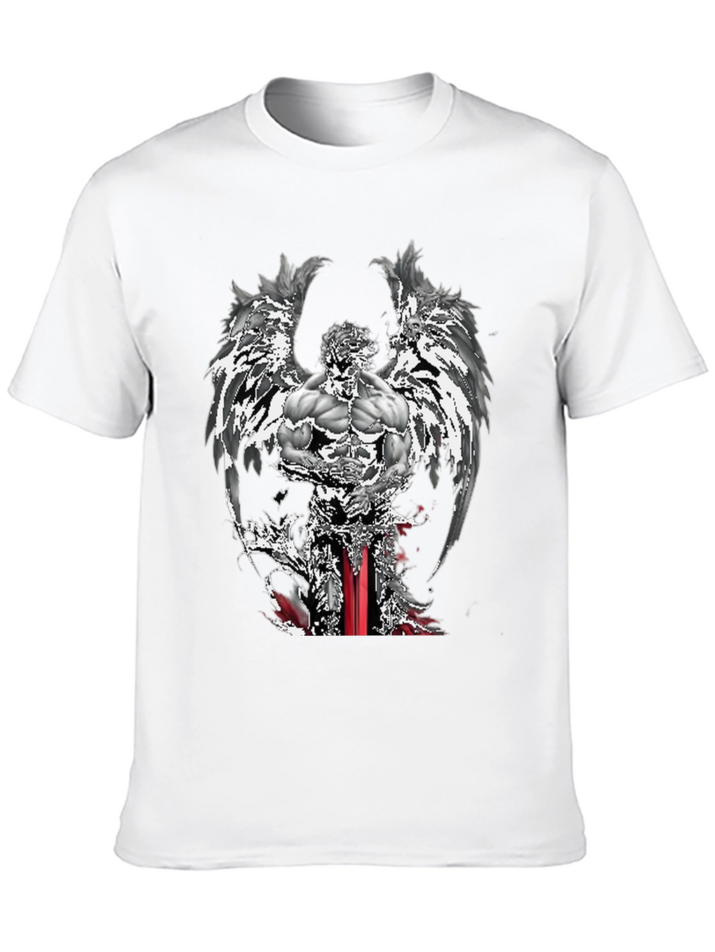 Angel Warrior Graphic Tee - Mens Black T-Shirt