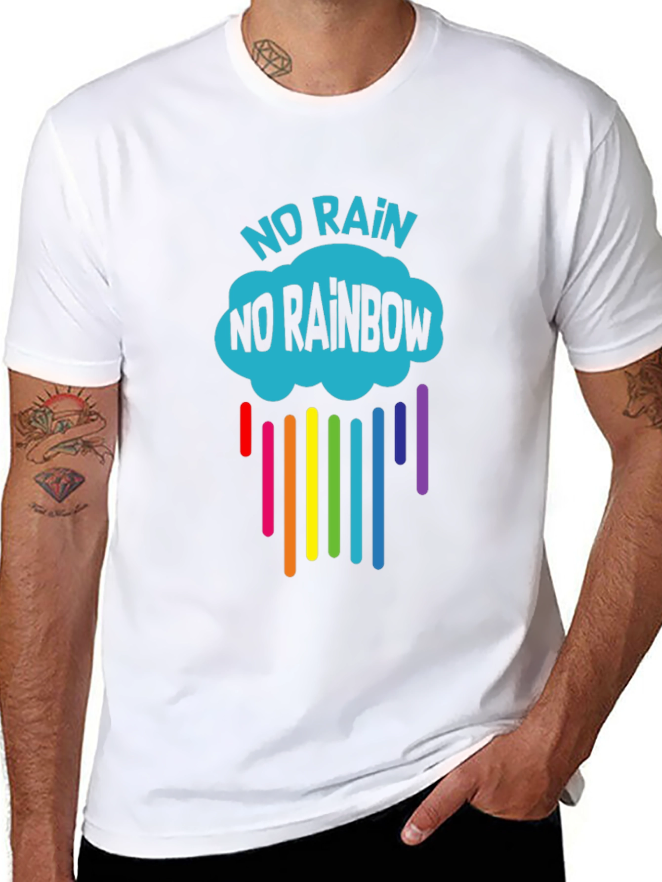 No Rain No Rainbow Graphic T-Shirt