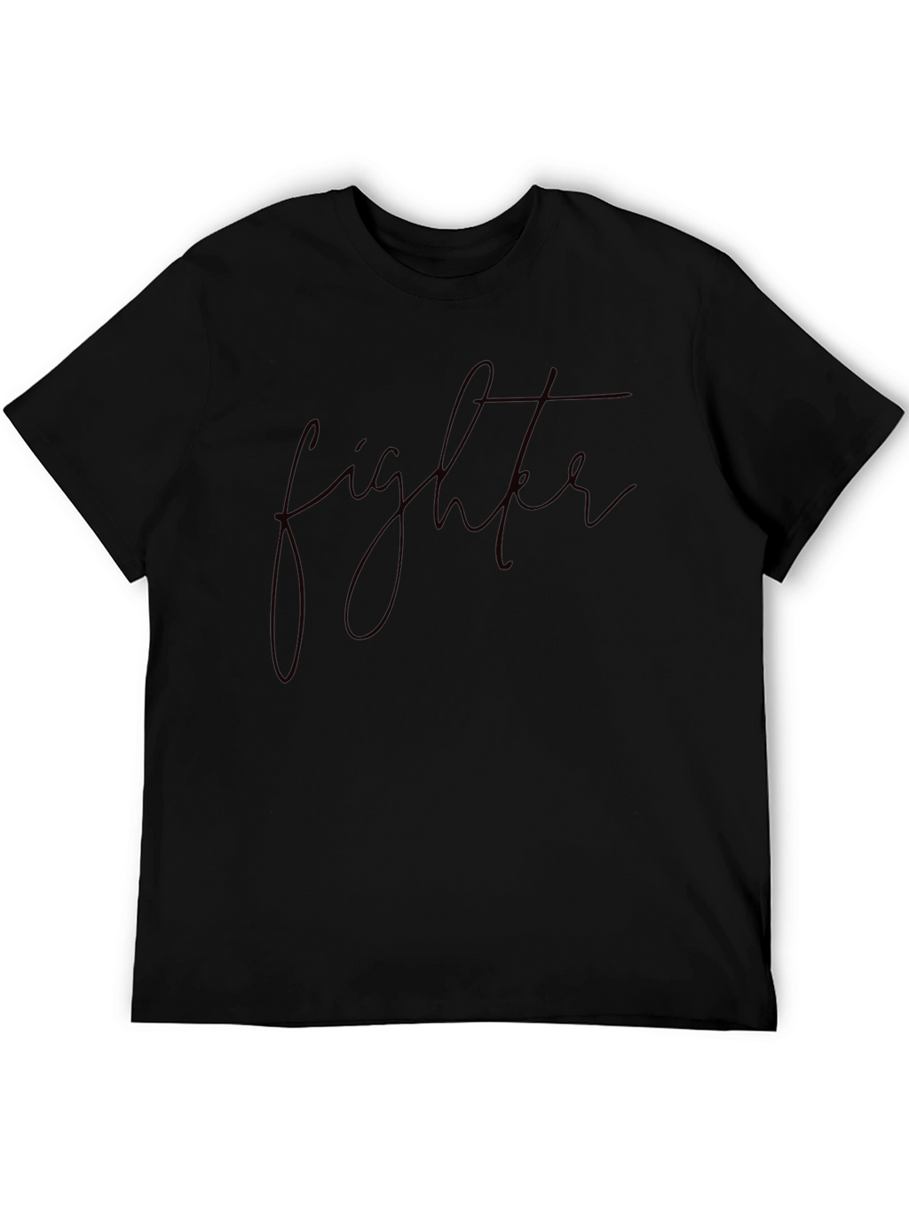 Fighter Script Black T-Shirt