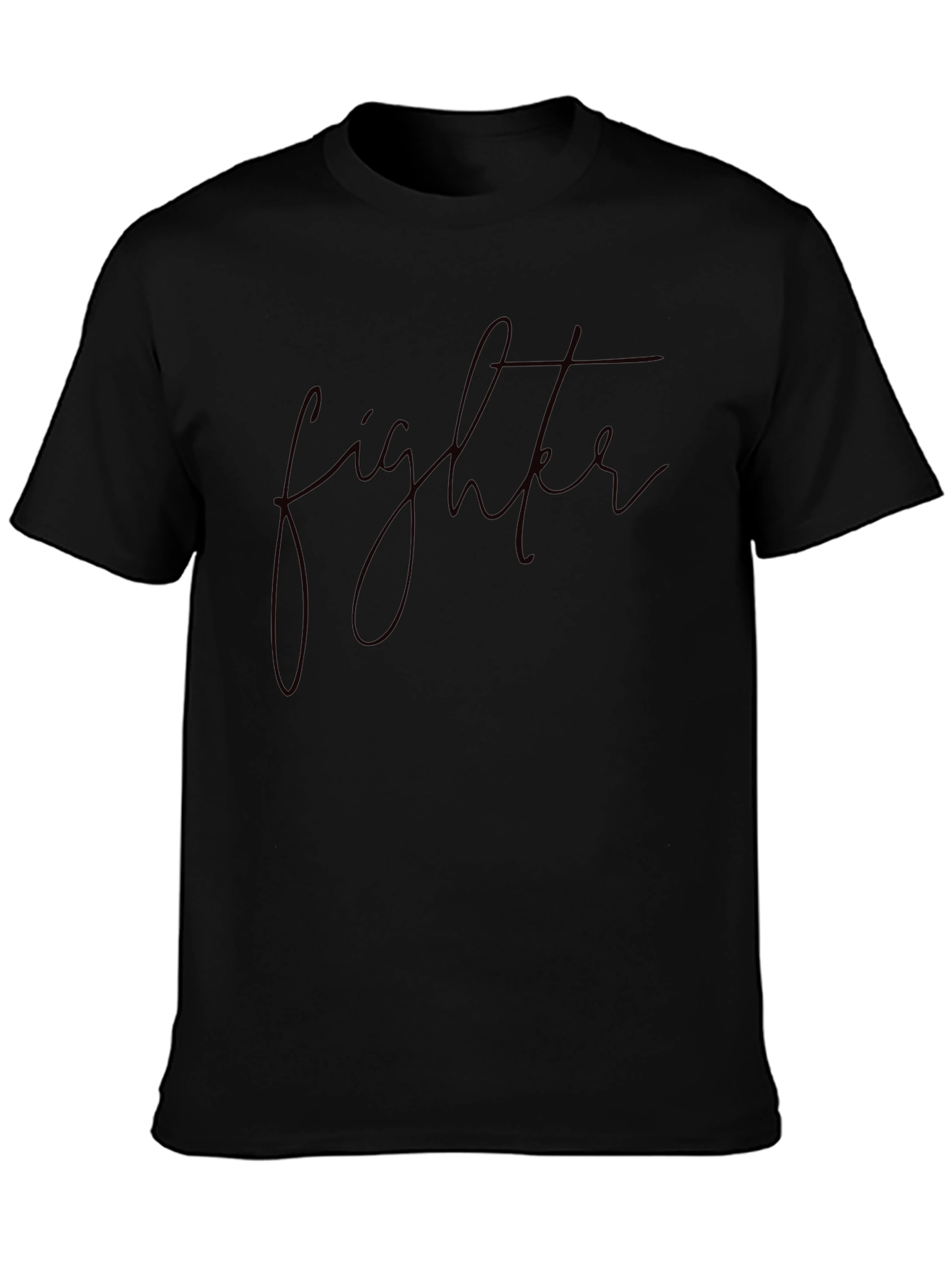 Fighter Script Black T-Shirt