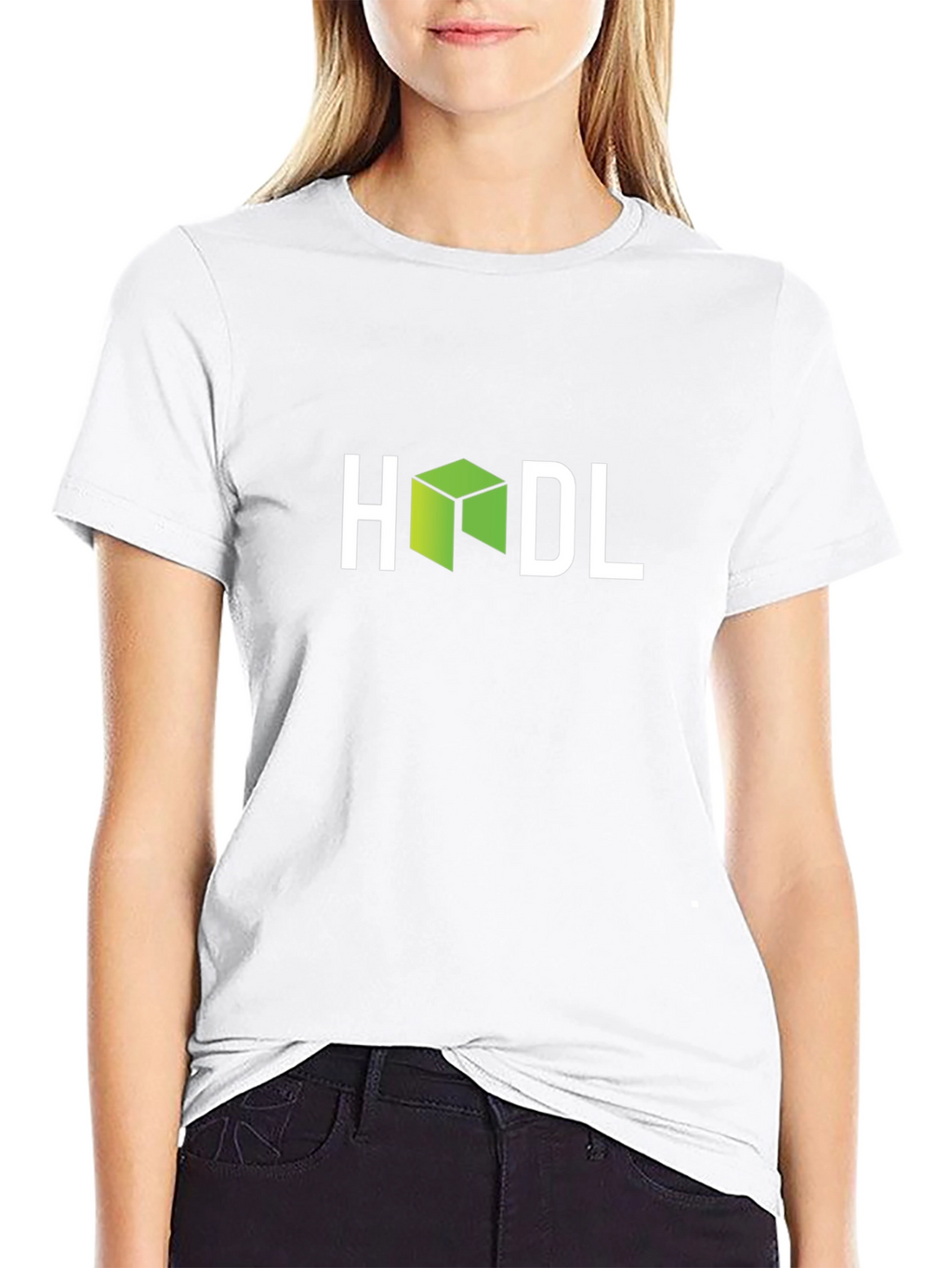 HODL Crypto T-Shirt - Green Cube Design