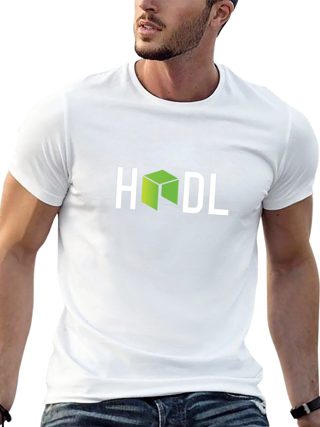 HODL Crypto T-Shirt - Green Cube Design