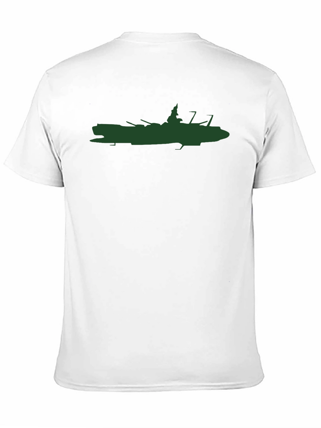 Battleship Silhouette Graphic T-Shirt - Black