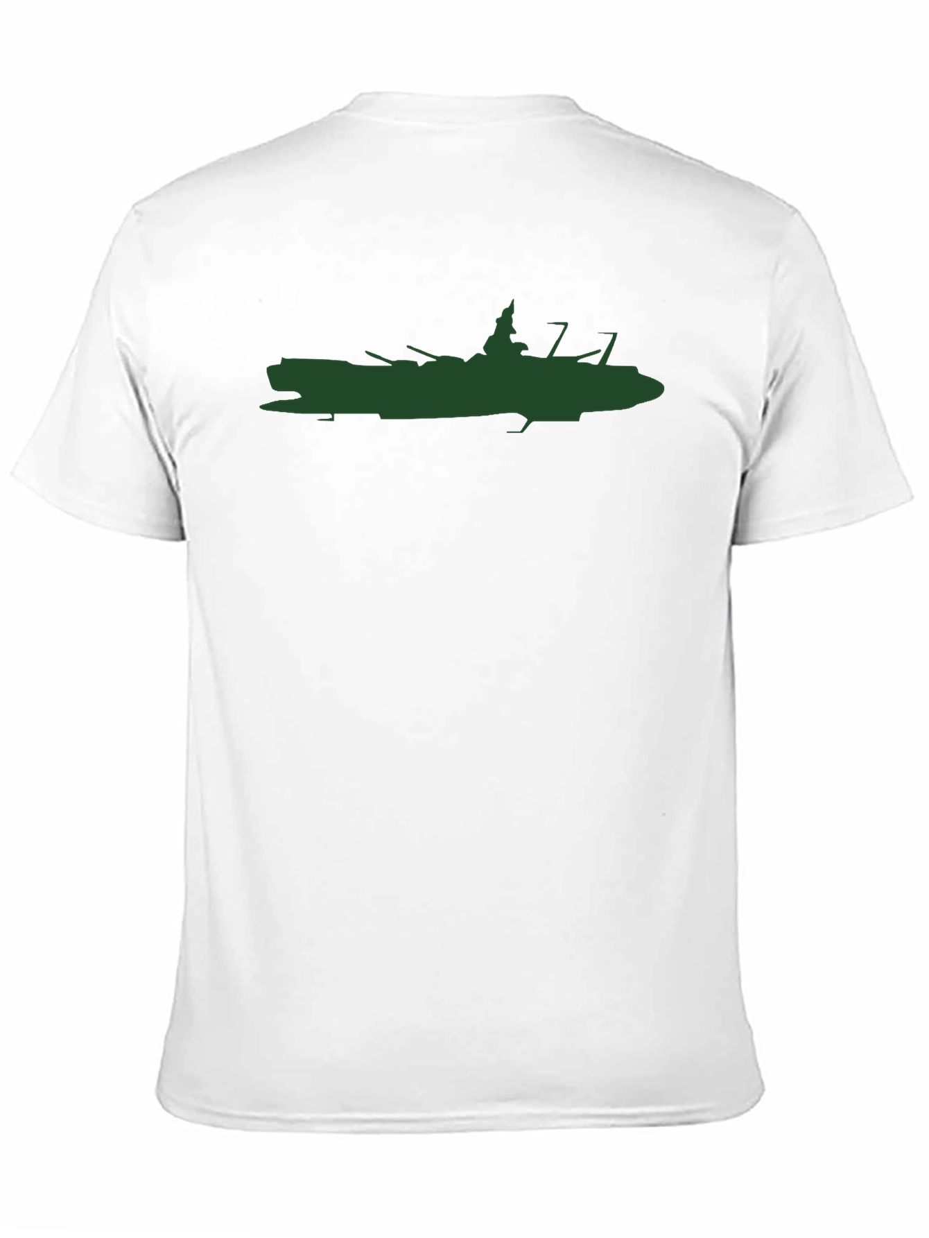 Battleship Silhouette Graphic T-Shirt - Black