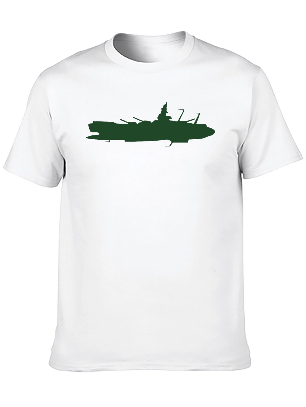 Battleship Silhouette Graphic T-Shirt - Black