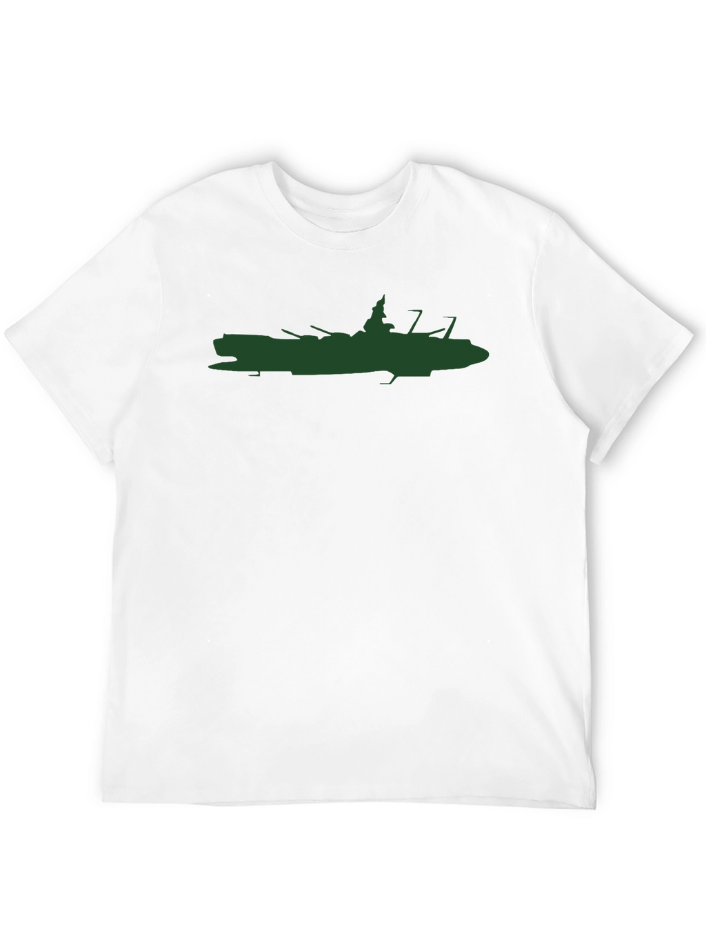 Battleship Silhouette Graphic T-Shirt - Black