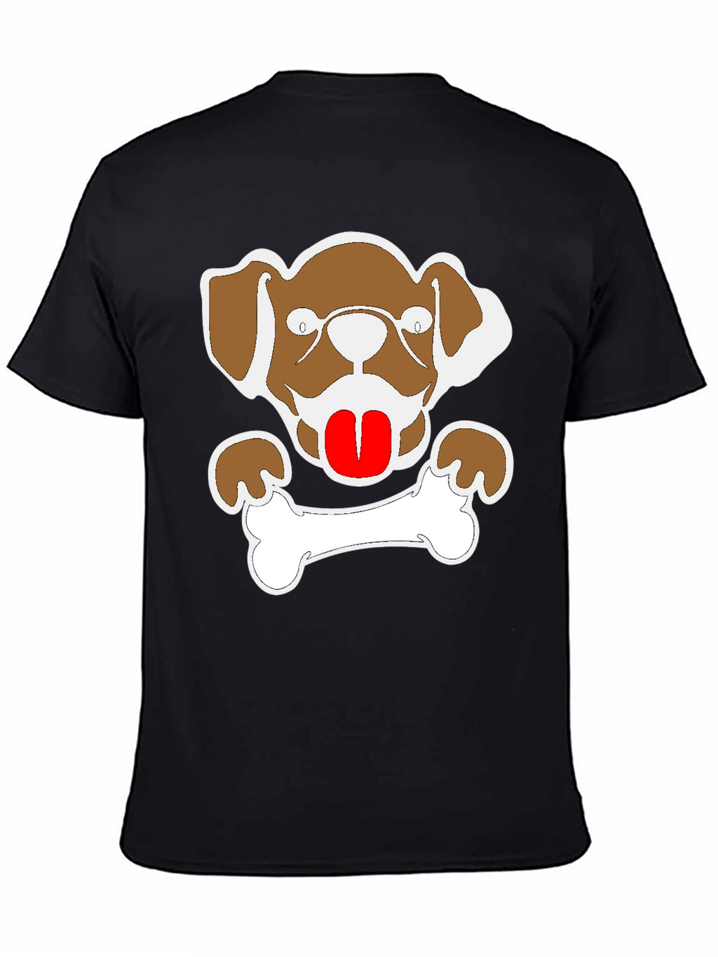 Dog & Bone Graphic Tee - Mens Black T-Shirt