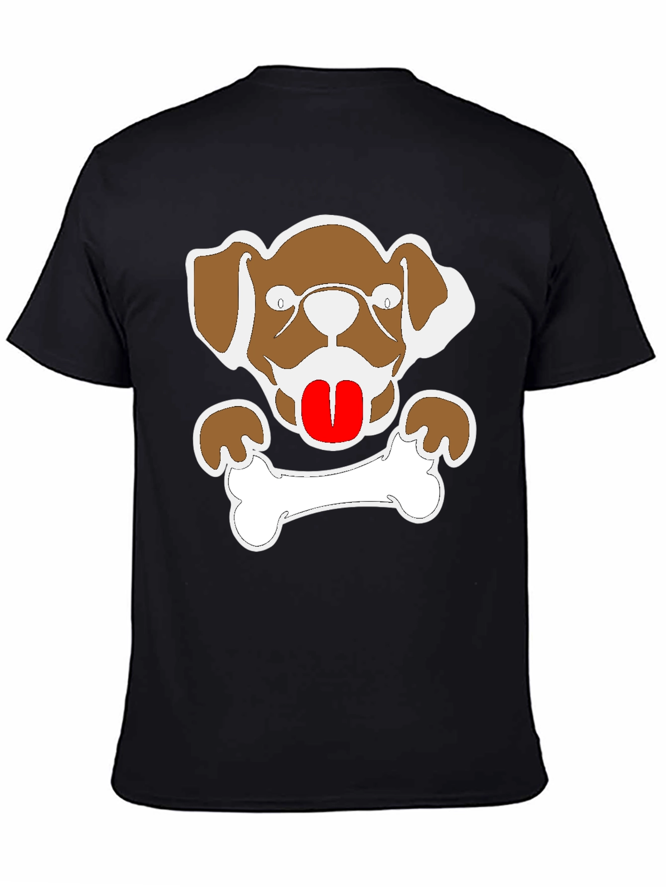 Dog & Bone Graphic Tee - Mens Black T-Shirt