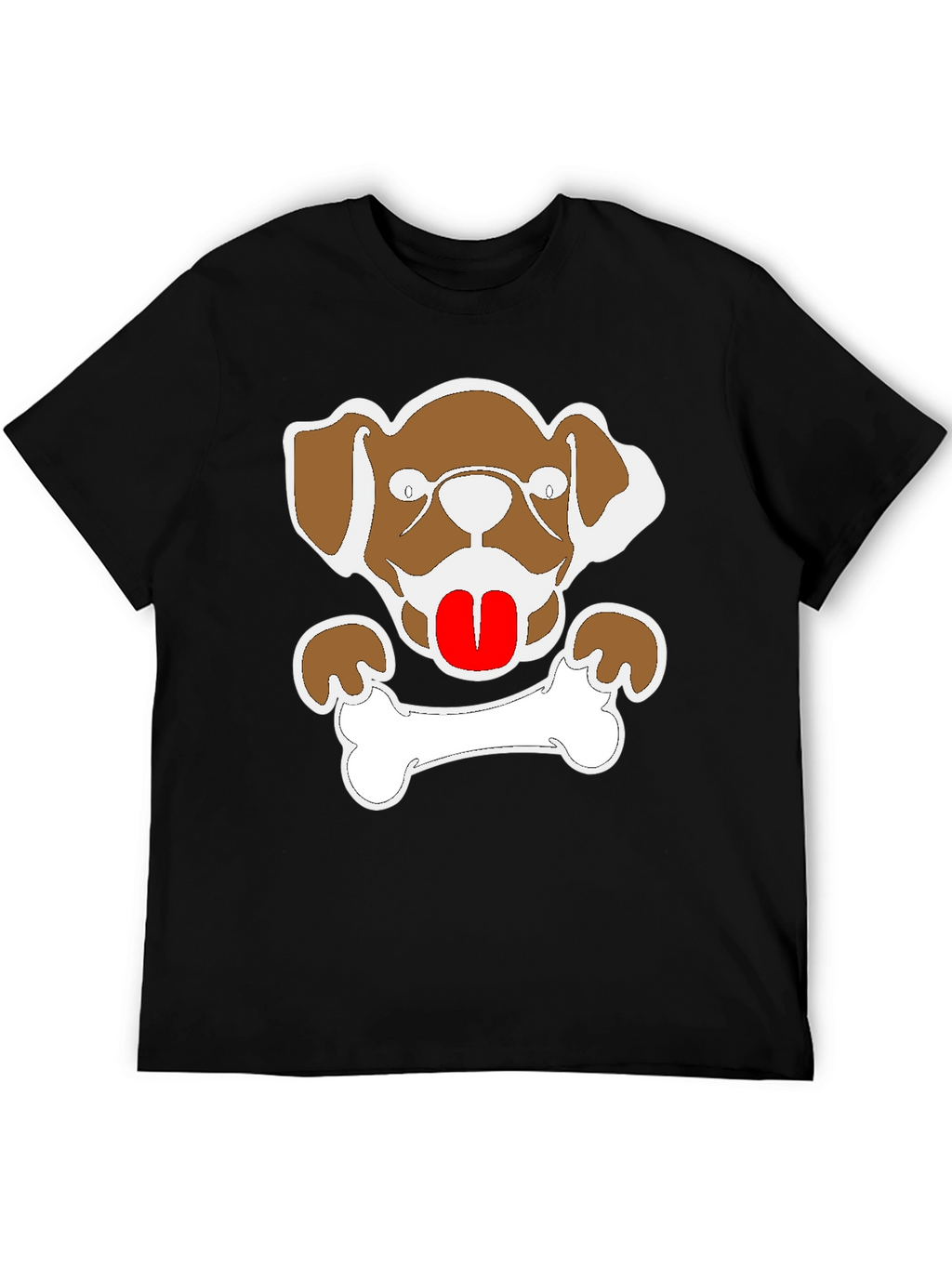 Dog & Bone Graphic Tee - Mens Black T-Shirt