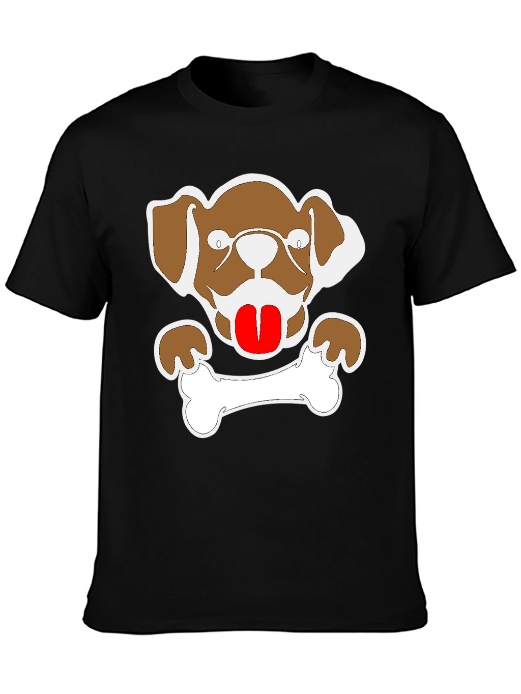 Dog & Bone Graphic Tee - Mens Black T-Shirt