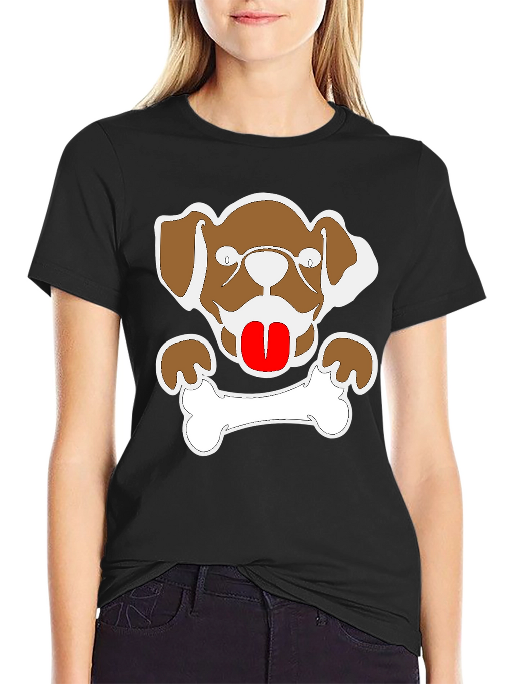Dog & Bone Graphic Tee - Mens Black T-Shirt