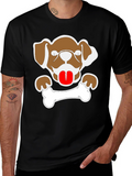 Dog & Bone Graphic Tee - Mens Black T-Shirt