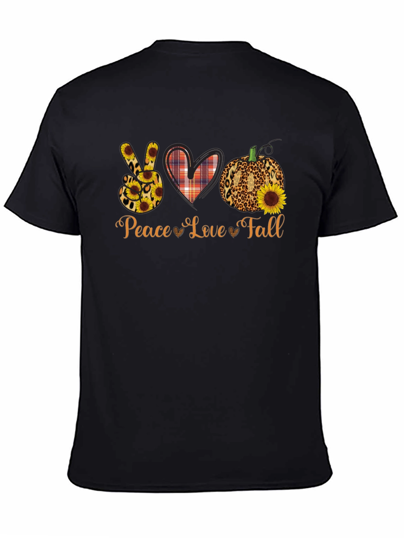 Peace Love Fall Graphic Tee - Autumn T-Shirt