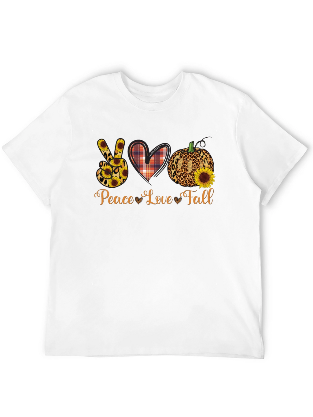 Peace Love Fall Graphic Tee - Autumn T-Shirt