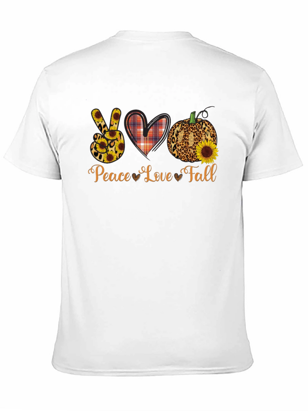 Peace Love Fall Graphic Tee - Autumn T-Shirt