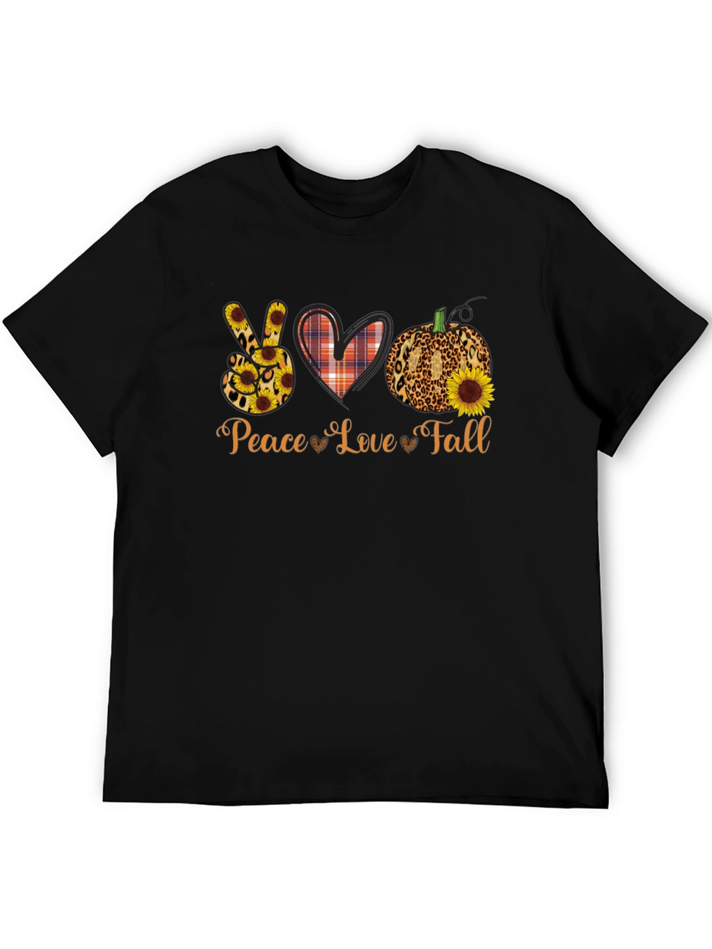 Peace Love Fall Graphic Tee - Autumn T-Shirt