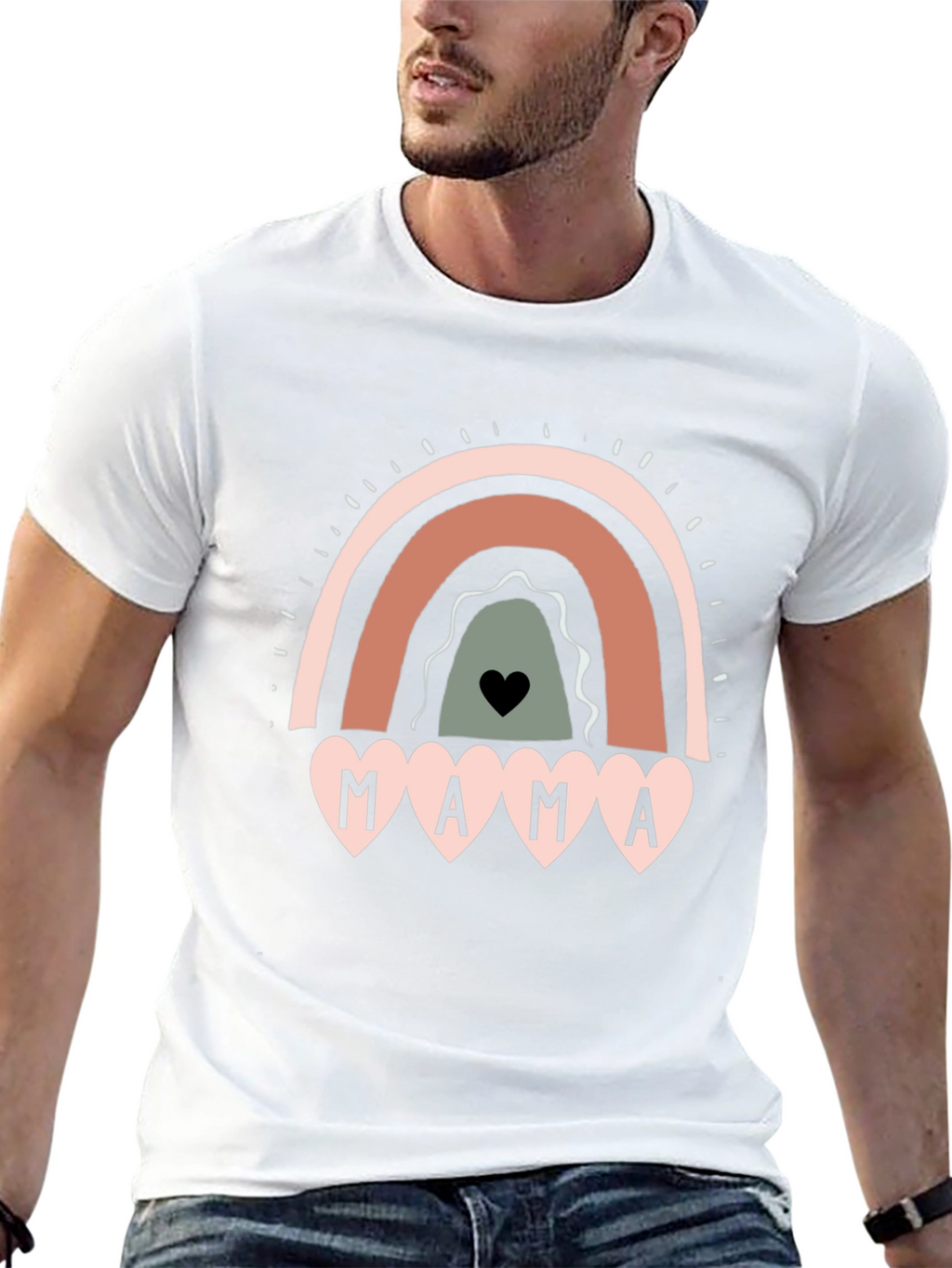 Mama Rainbow Graphic Tee - Cute Mothers Day Shirt