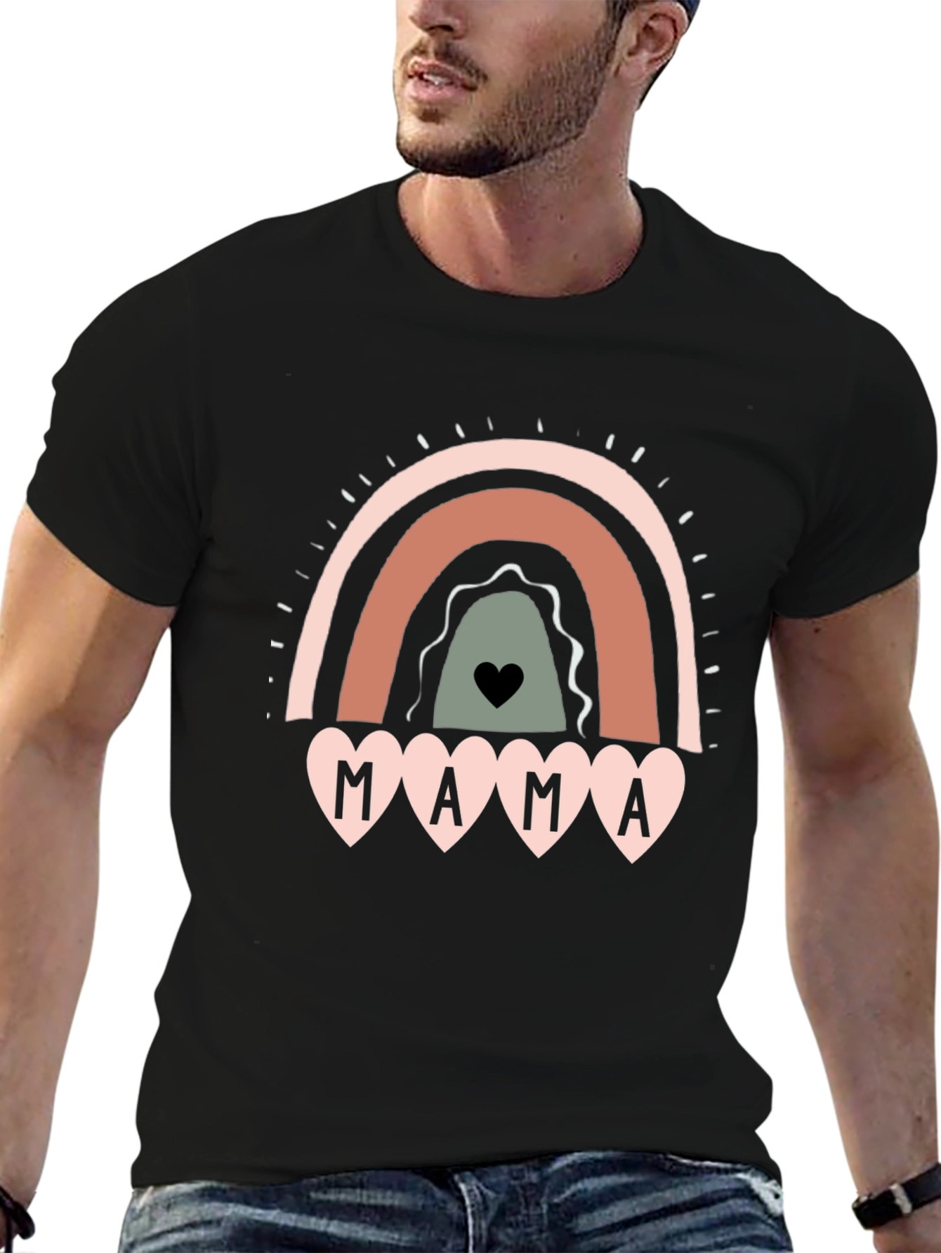 Mama Rainbow Graphic Tee - Cute Mothers Day Shirt