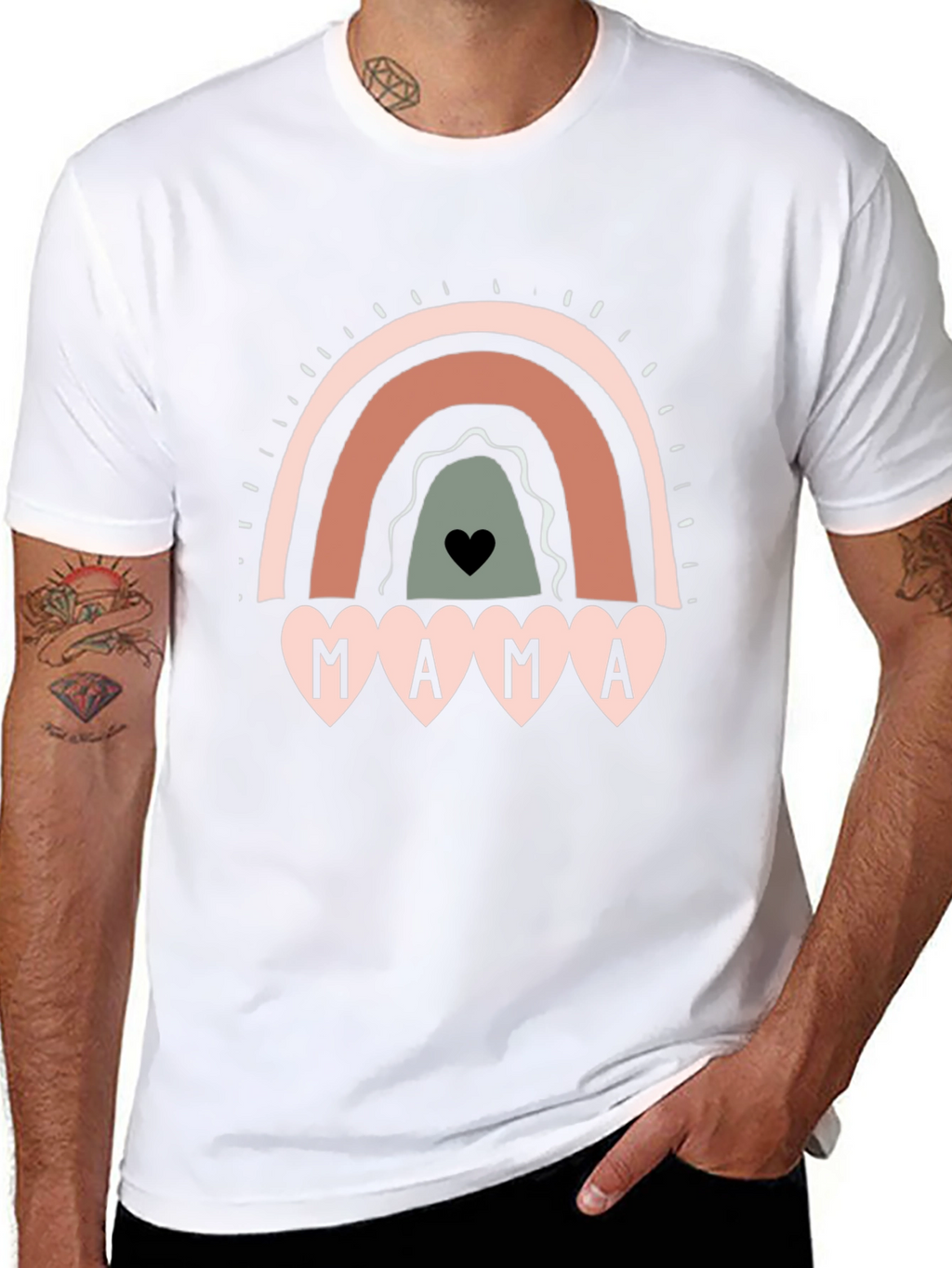 Mama Rainbow Graphic Tee - Cute Mothers Day Shirt