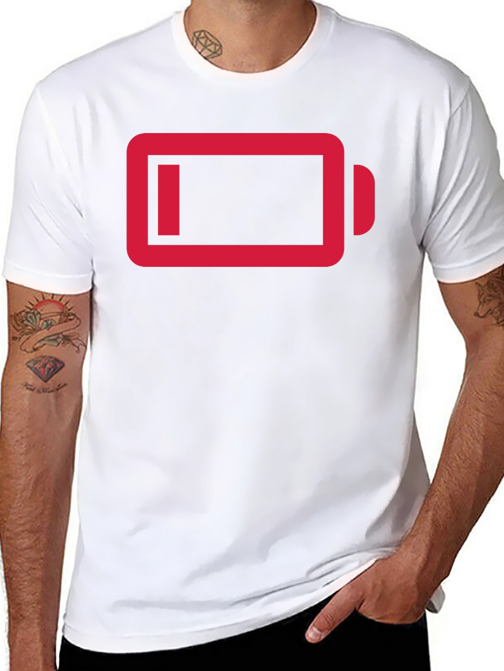 Low Battery Graphic Tee - Black