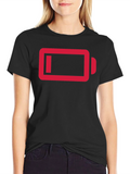 Low Battery Graphic Tee - Black