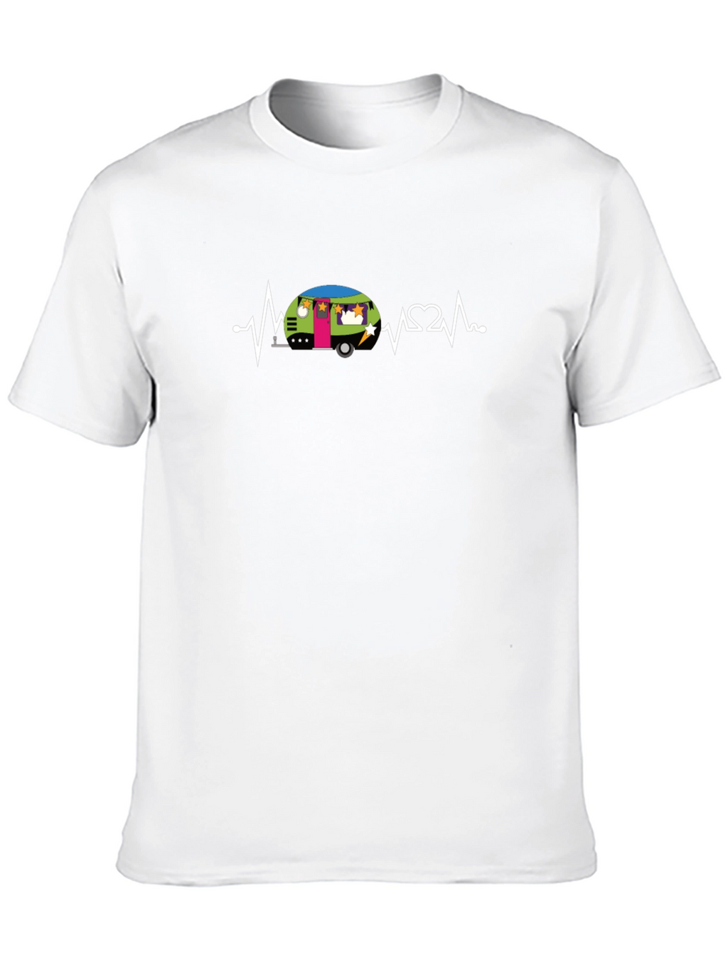 Heartbeat Camper Graphic Tee - Black