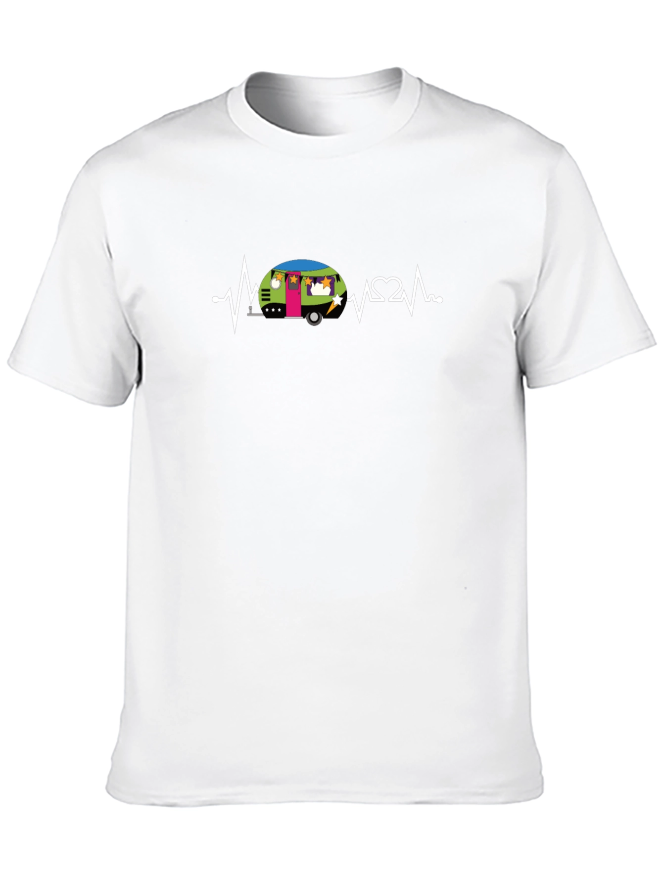 Heartbeat Camper Graphic Tee - Black