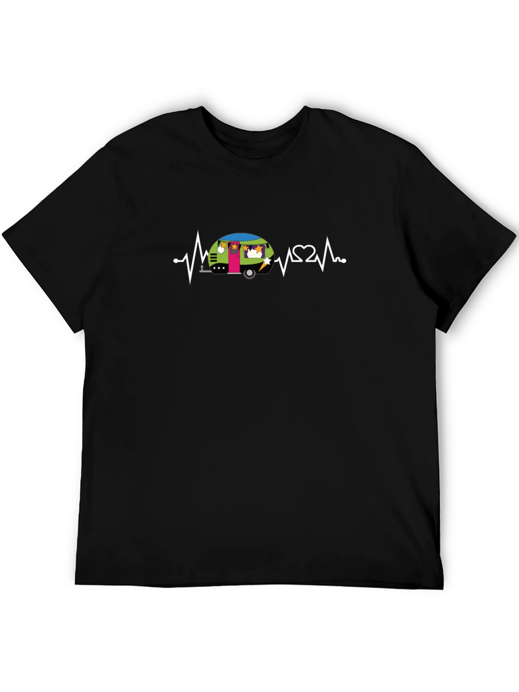 Heartbeat Camper Graphic Tee - Black