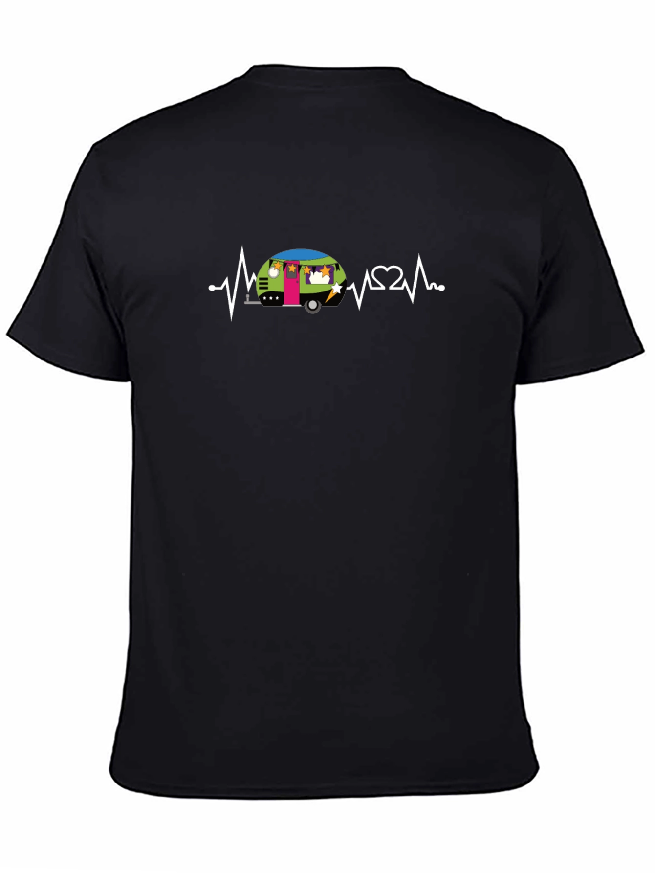 Heartbeat Camper Graphic Tee - Black