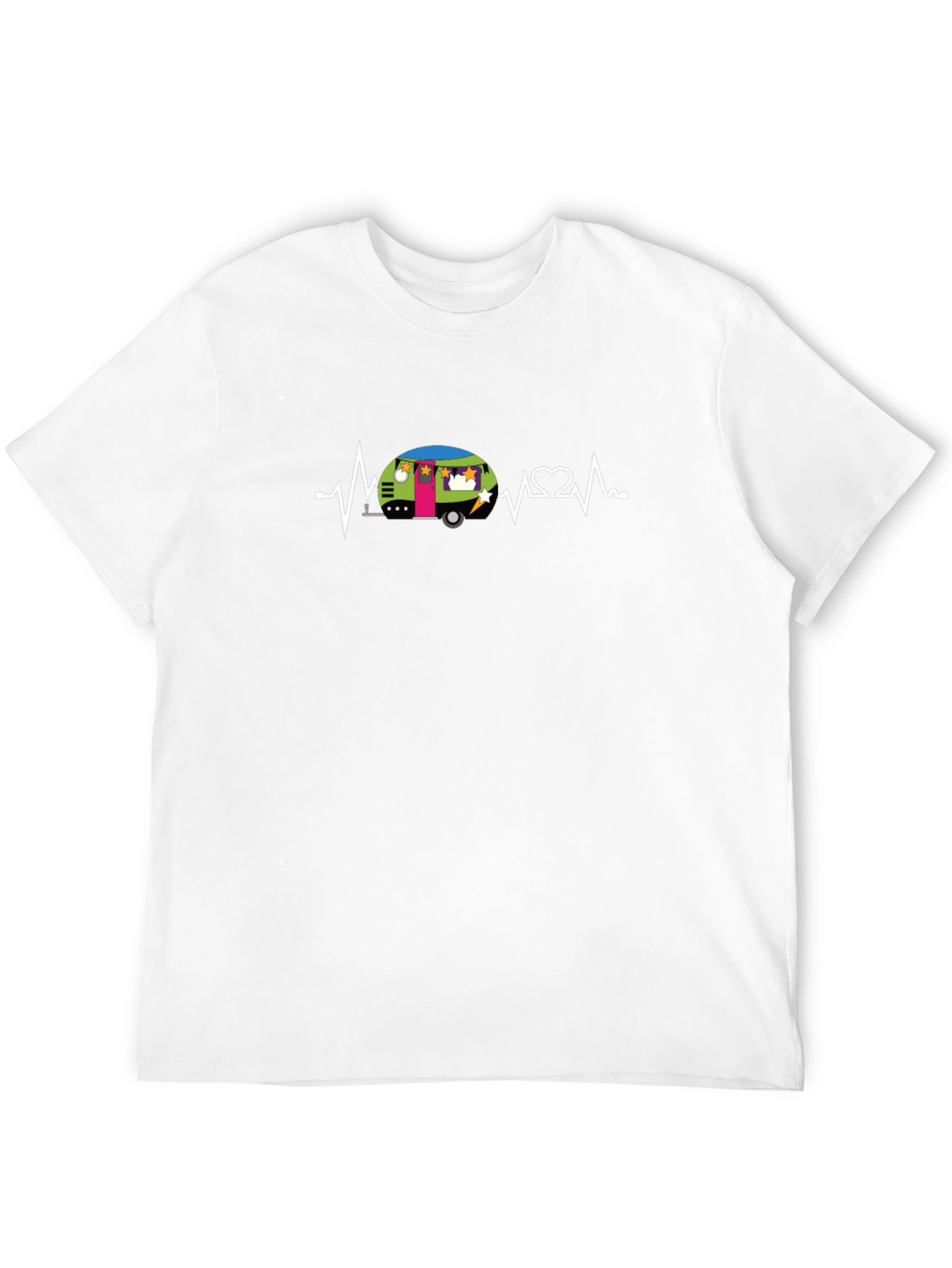 Heartbeat Camper Graphic Tee - Black