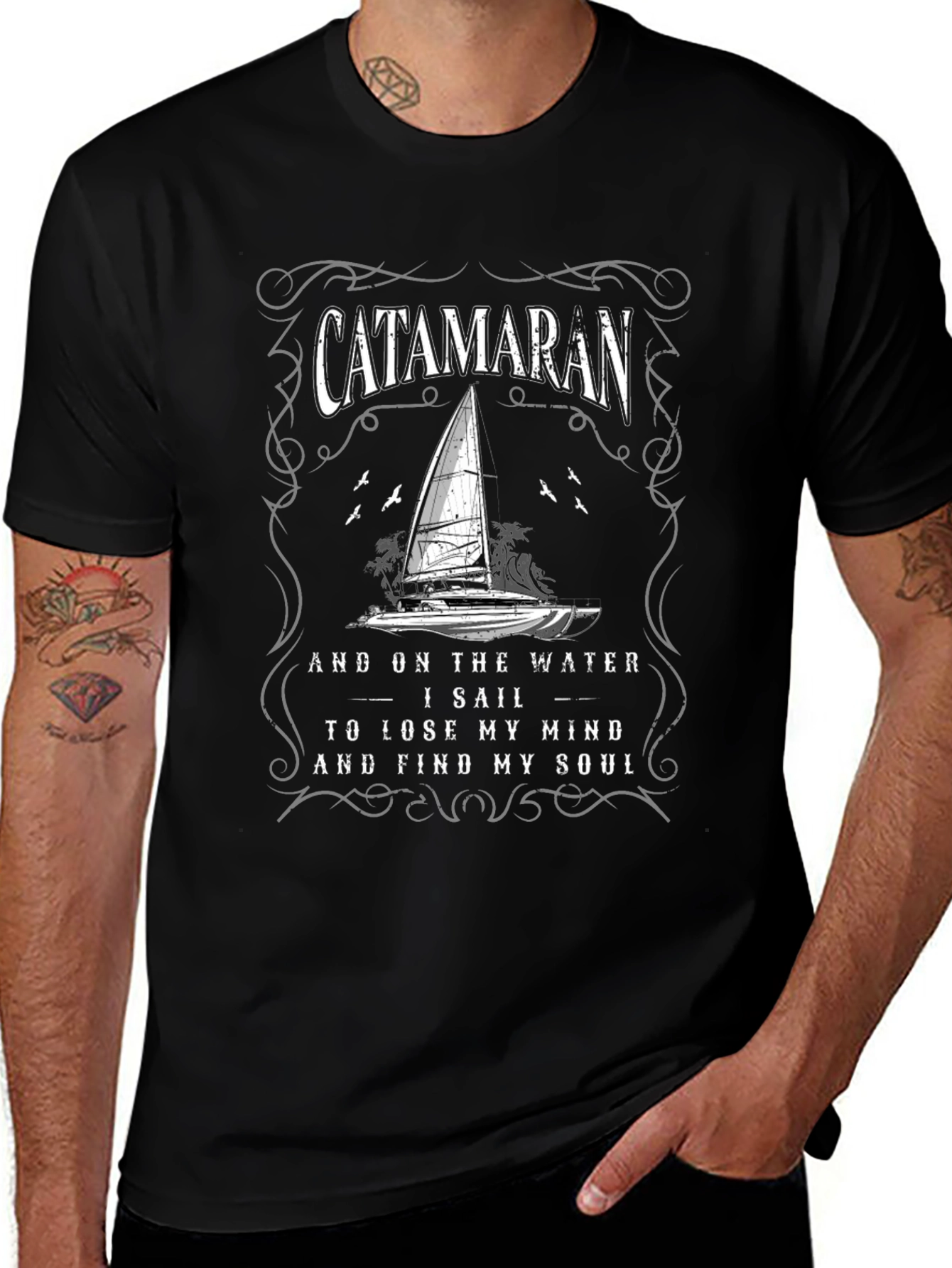 Catamaran Sail T-Shirt - Lose Your Mind Find Your Soul