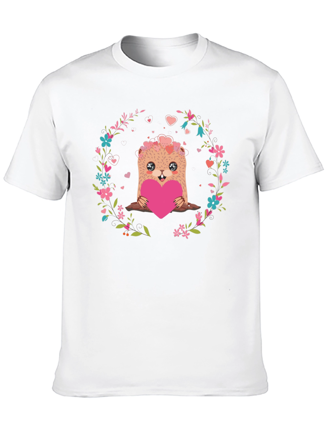 Cute Otter Heart Valentines Day T-Shirt