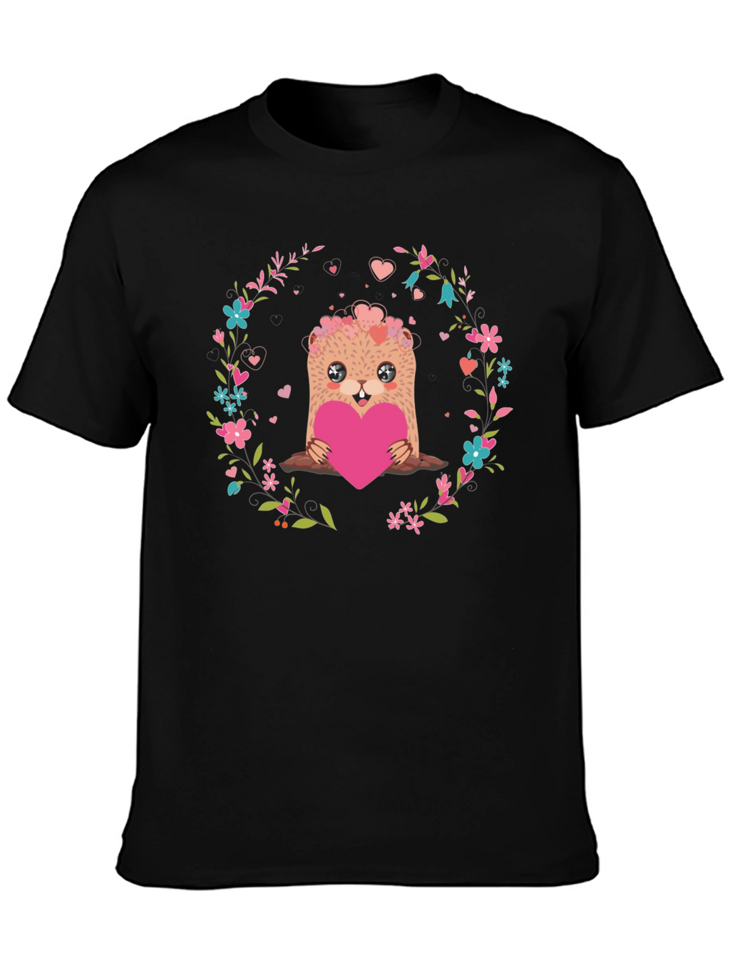Cute Otter Heart Valentines Day T-Shirt