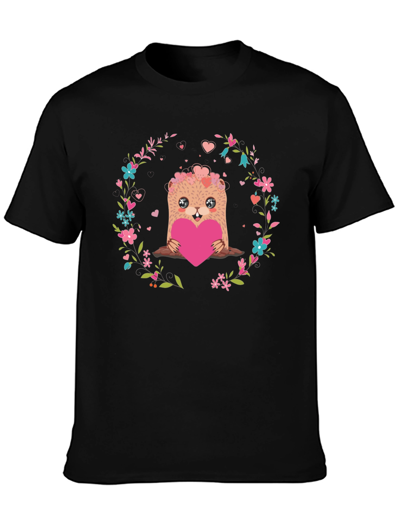 Cute Otter Heart Valentines Day T-Shirt