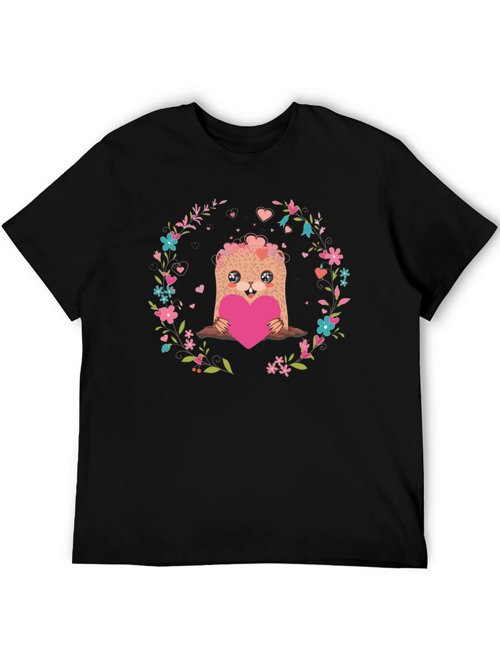 Cute Otter Heart Valentines Day T-Shirt