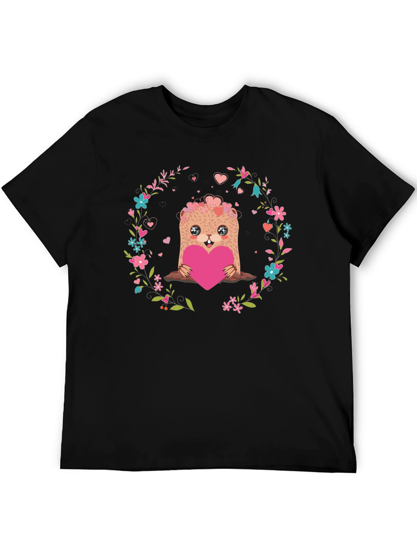 Cute Otter Heart Valentines Day T-Shirt