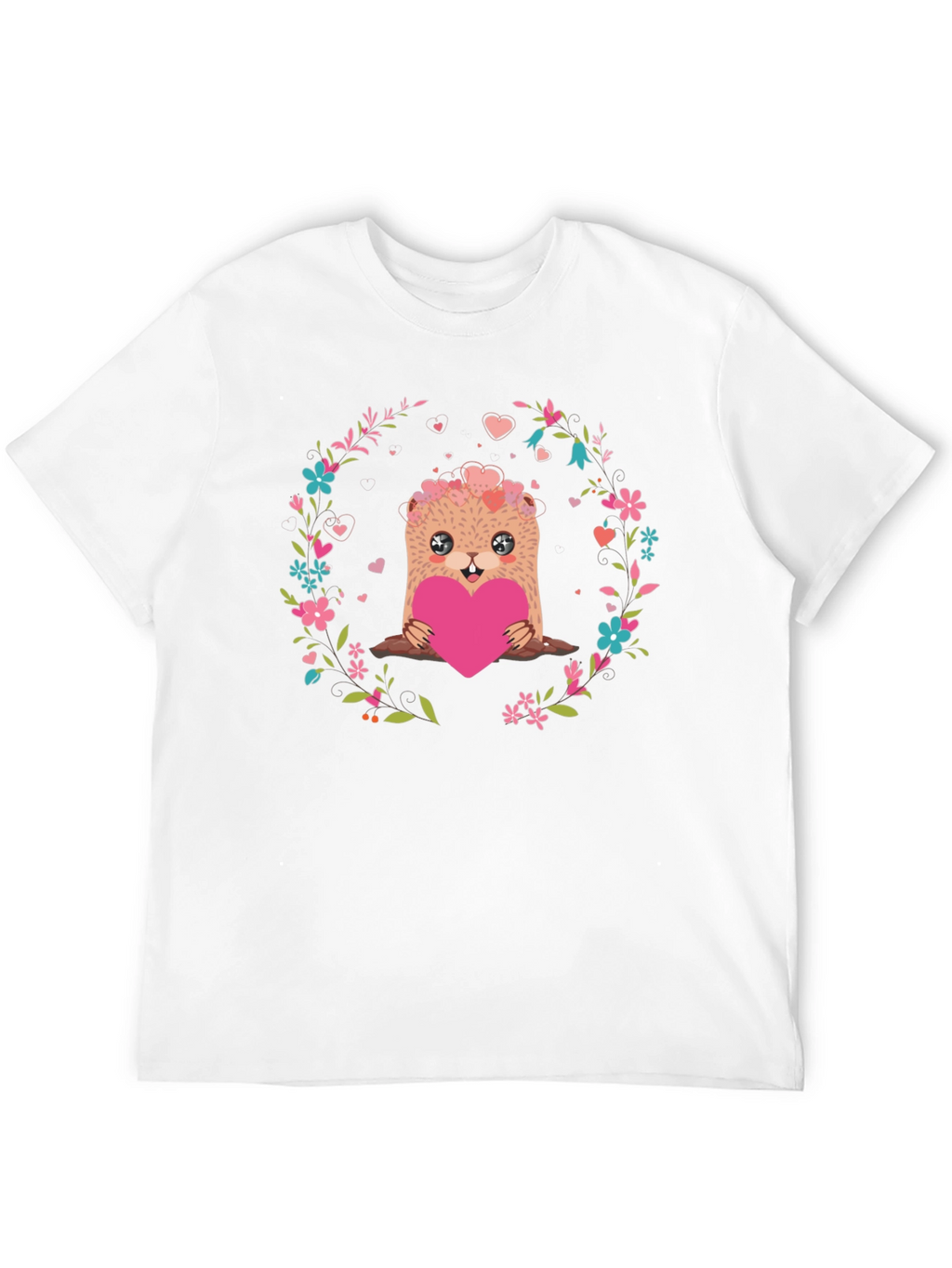Cute Otter Heart Valentines Day T-Shirt
