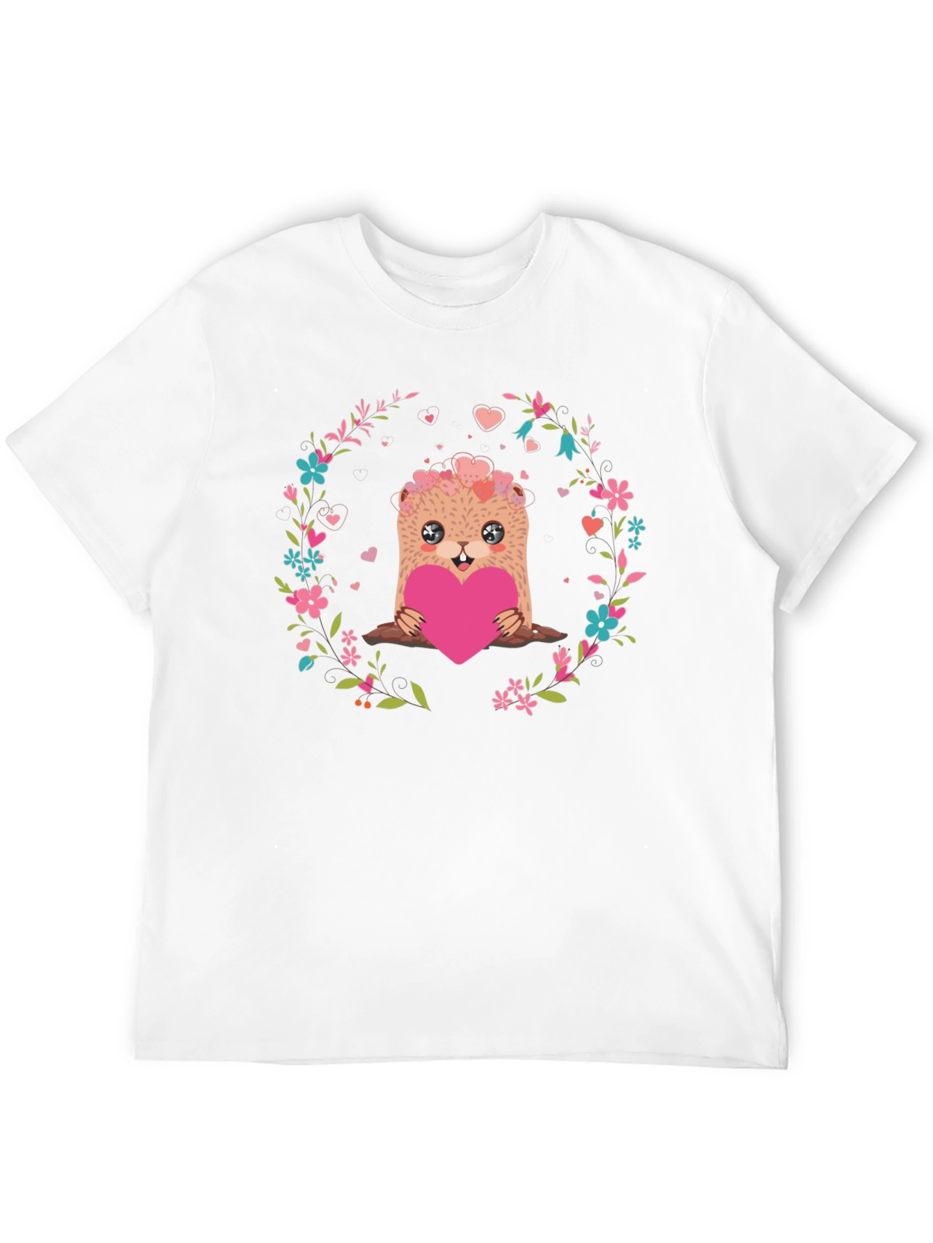 Cute Otter Heart Valentines Day T-Shirt