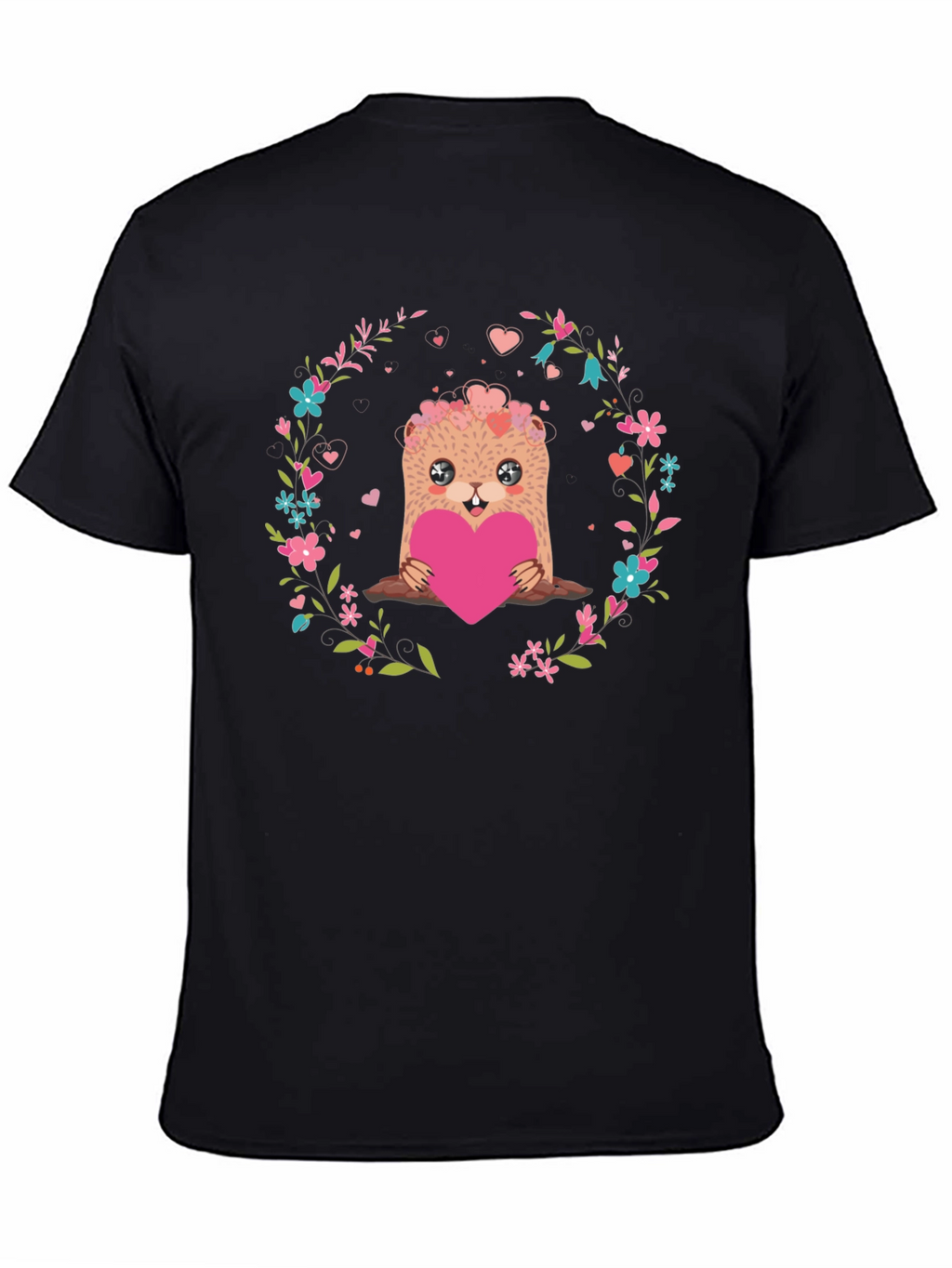 Cute Otter Heart Valentines Day T-Shirt